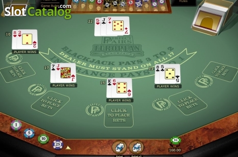 Скрин6. Perfect Pairs European Blackjack Gold MH слот