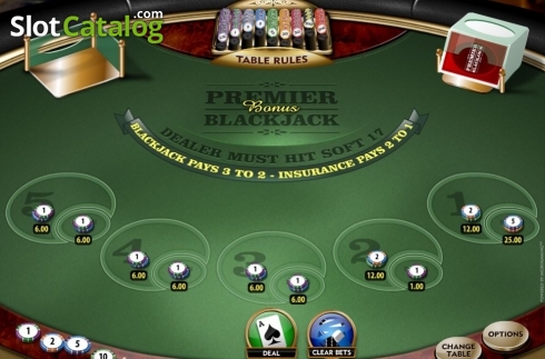 Скрин3. Premier Euro Bonus Blackjack MH слот