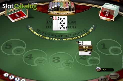 Скрин5. Premier Euro Bonus Blackjack MH слот