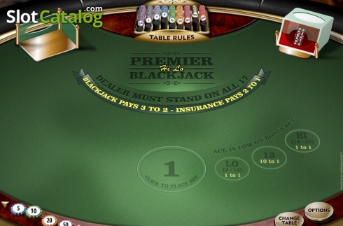 Скрин2. Premier Hi Lo Blackjack слот