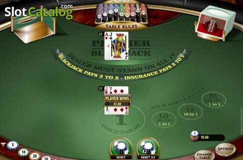 Скрин5. Premier Hi Lo Blackjack слот
