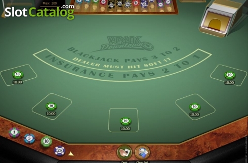 Скрин2. Vegas Downtown Blackjack Gold MH слот