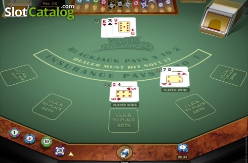 Скрин5. Vegas Downtown Blackjack Gold MH слот