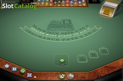 Скрин2. Hi Lo 13 European Blackjack Gold слот