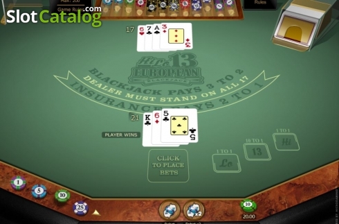 Скрин4. Hi Lo 13 European Blackjack Gold слот