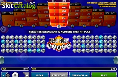 Скрин3. Super Bonus Bingo слот