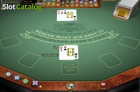 Скрин5. Spanish 21 Blackjack Gold слот