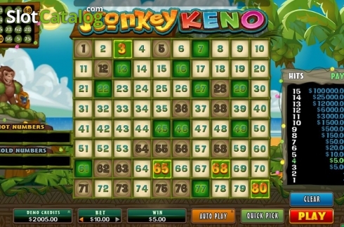 Скрин5. Monkey Keno слот