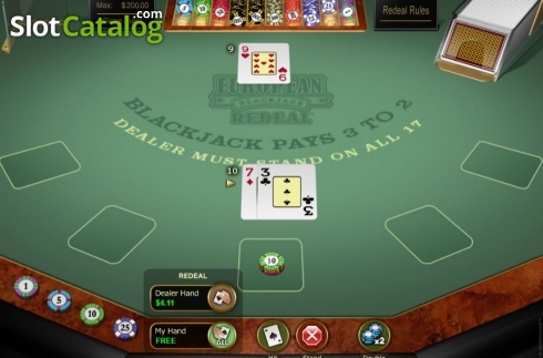 Скрин3. European Blackjack Redeal Gold слот