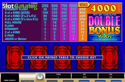 Скрин2. Double Bonus Poker (Microgaming) слот