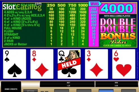 Скрин2. Double Double Bonus Poker (Microgaming) слот