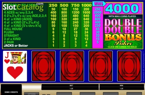 Скрин4. Double Double Bonus Poker (Microgaming) слот