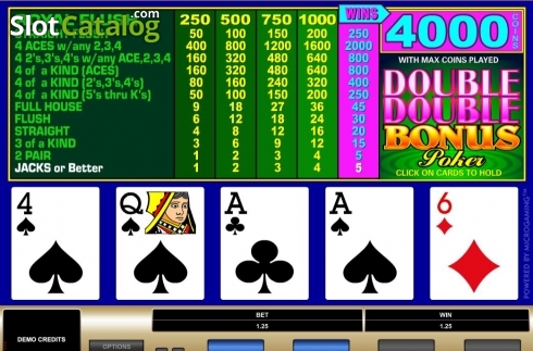 Скрин5. Double Double Bonus Poker (Microgaming) слот