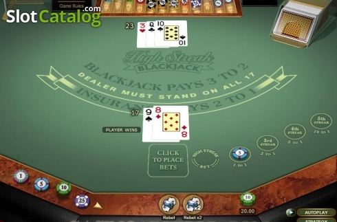 Скрин2. High Streak Blackjack Gold слот