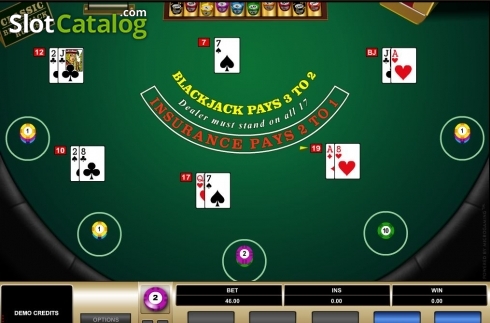 Скрин3. Classic Blackjack MH (Microgaming) слот
