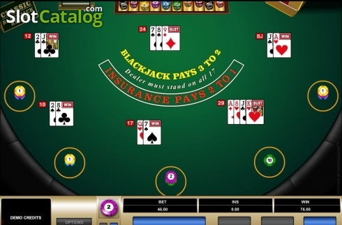 Скрин4. Classic Blackjack MH (Microgaming) слот