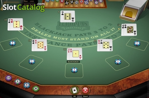 Скрин3. European Blackjack Gold MH слот