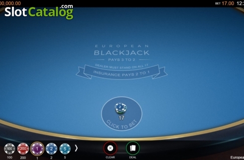 Скрин2. European Blackjack (Switch Studios) слот