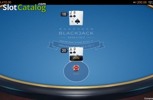 Скрин6. European Blackjack (Switch Studios) слот