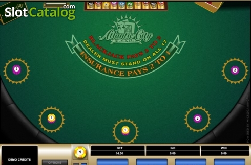 Скрин2. Atlantic City Blackjack MH Gold слот