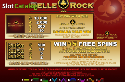 Скрин2. Belle Rock слот