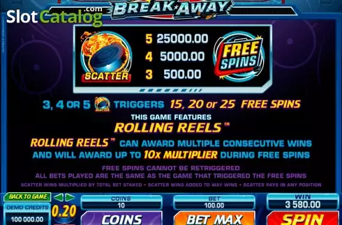 Скрин3. Break Away (Games Global) слот