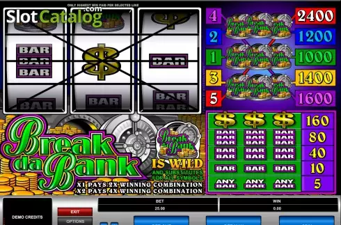 Скрин2. Break da Bank слот