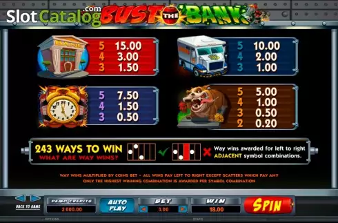 Скрин4. Bust The Bank слот
