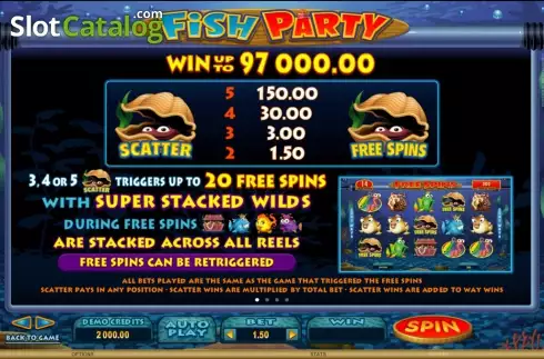 Скрин2. Fish Party слот