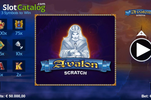 Скрин2. Avalon Scratch слот
