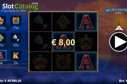 Скрин4. Avalon Scratch слот