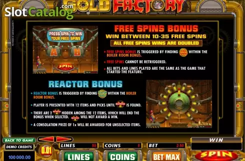 Скрин3. Gold Factory слот