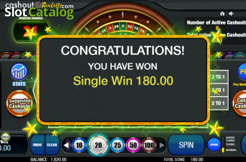 Скрин3. Cashout Roulette слот