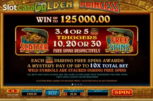 Скрин2. Golden Princess (Microgaming) слот
