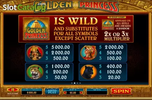 Скрин3. Golden Princess (Microgaming) слот
