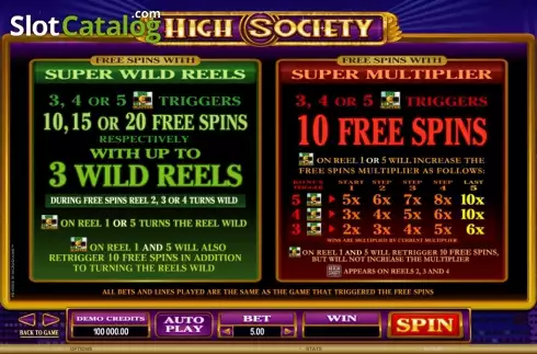 Скрин3. High Society слот