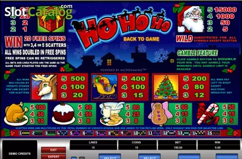 Скрин2. Ho Ho Ho (Microgaming) слот