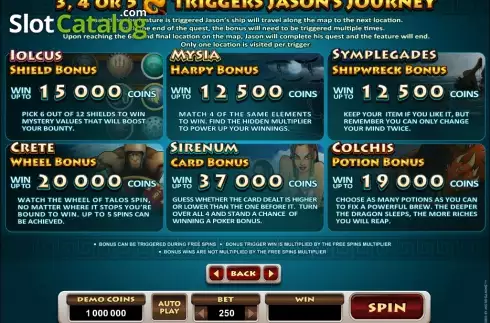 Скрин2. Jason And The Golden Fleece слот