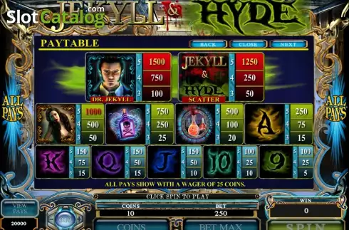 Скрин3. Jekyll And Hyde (Microgaming) слот