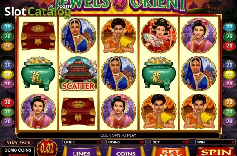 Скрин7. Jewels of the Orient слот