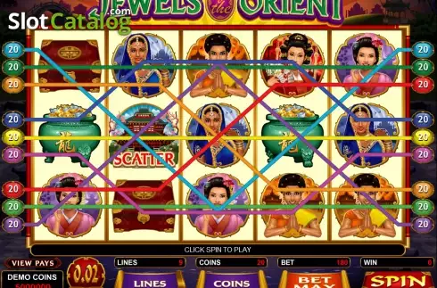 Скрин8. Jewels of the Orient слот