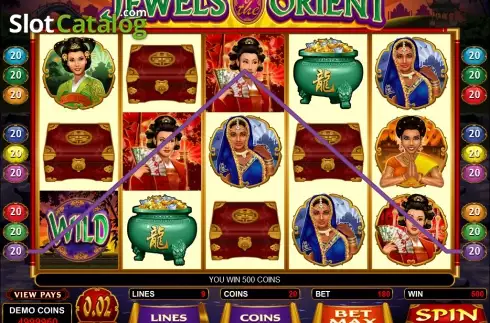 Скрин9. Jewels of the Orient слот