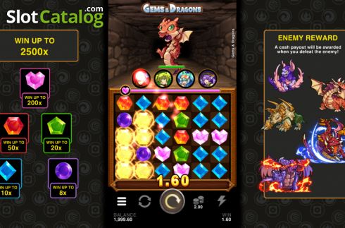 Скрин3. Gems and Dragons Hyper Clusters слот