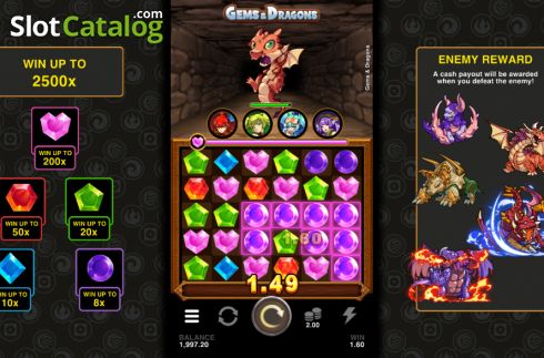 Скрин4. Gems and Dragons Hyper Clusters слот