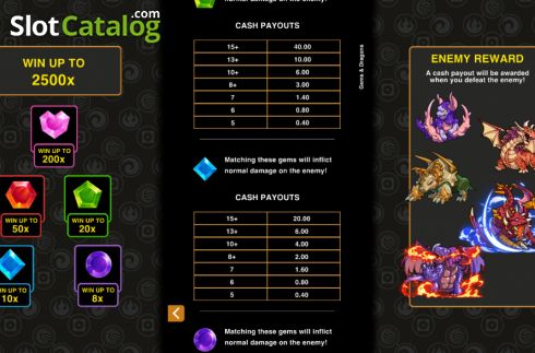 Скрин8. Gems and Dragons Hyper Clusters слот