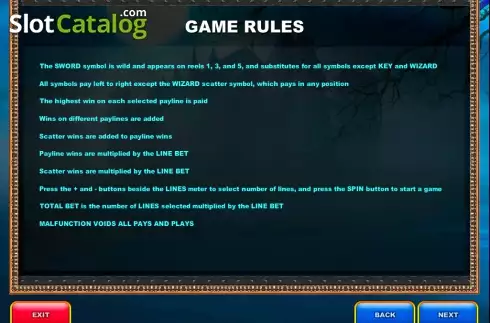 Скрин3. Xcalibur (Microgaming) слот