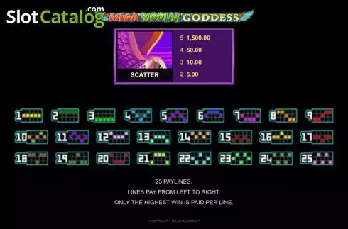 Скрин8. Mega Moolah Goddess слот