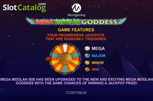Скрин2. Mega Moolah Goddess слот