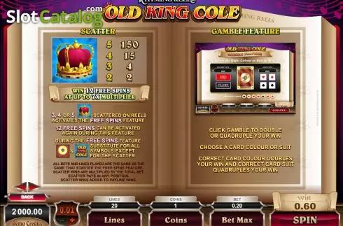 Скрин2. Old King Cole слот