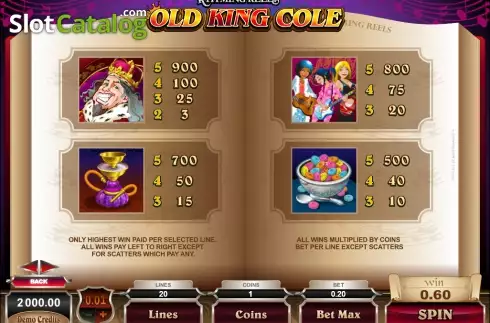 Скрин4. Old King Cole слот
